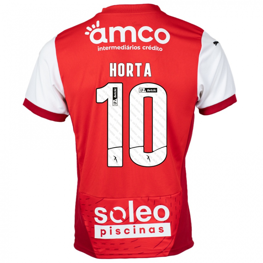 Børn André Horta #10 Rød Hvid Hjemmebane Spillertrøjer 2024/25 Trøje T-Shirt