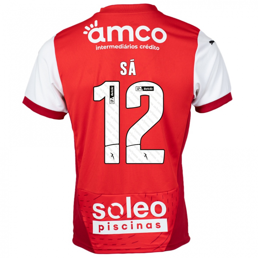 Børn Tiago Sá #12 Rød Hvid Hjemmebane Spillertrøjer 2024/25 Trøje T-Shirt