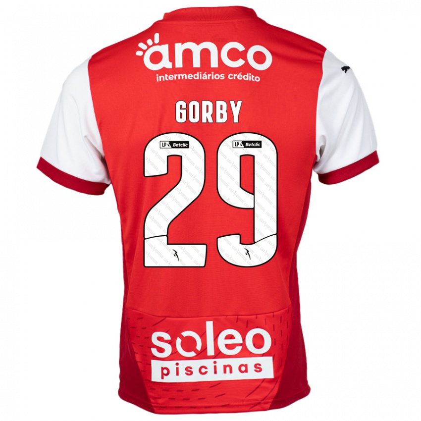 Børn Gorby #29 Rød Hvid Hjemmebane Spillertrøjer 2024/25 Trøje T-Shirt