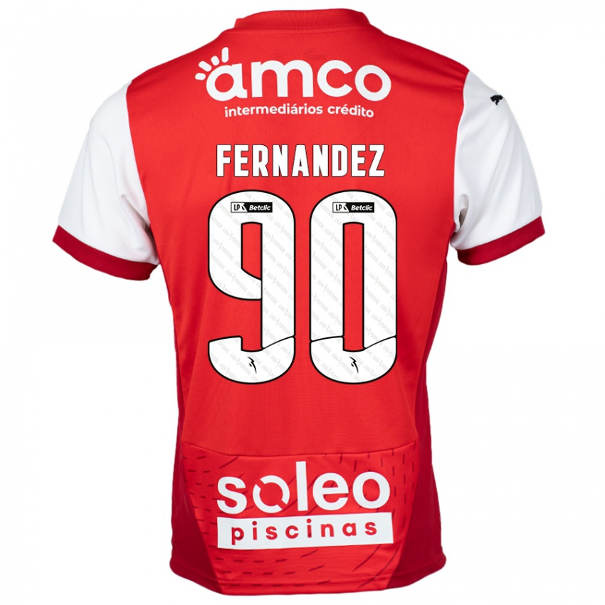 Børn Roberto Fernández #90 Rød Hvid Hjemmebane Spillertrøjer 2024/25 Trøje T-Shirt