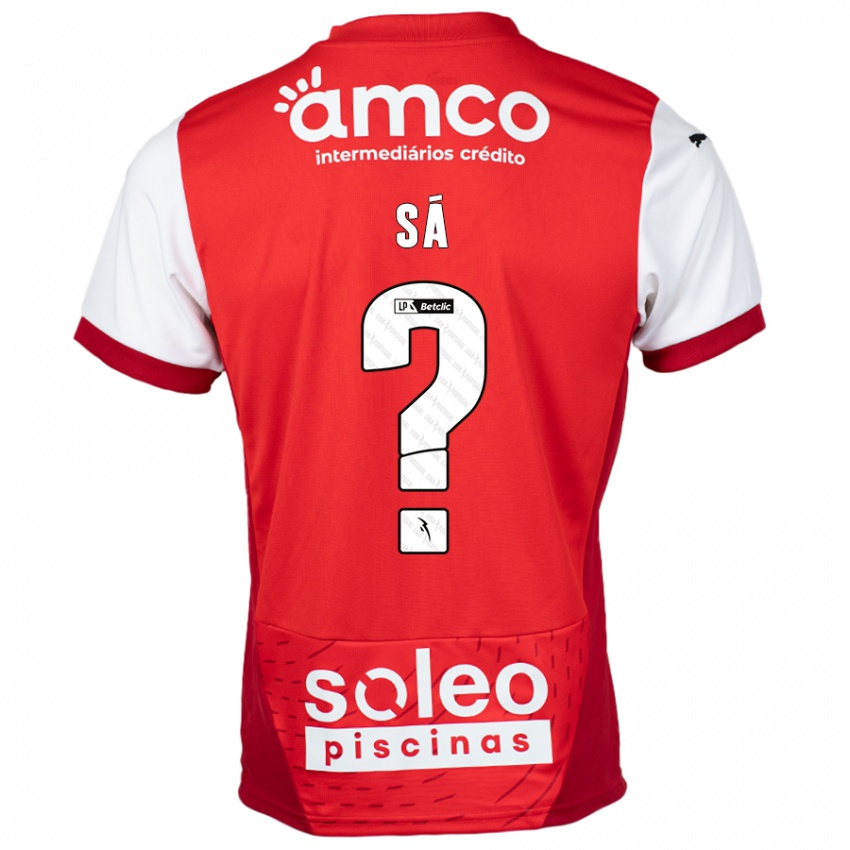 Børn Henrique Sá #0 Rød Hvid Hjemmebane Spillertrøjer 2024/25 Trøje T-Shirt