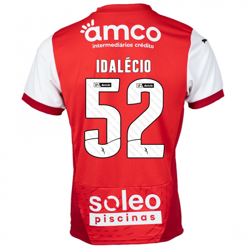 Børn Idalécio #52 Rød Hvid Hjemmebane Spillertrøjer 2024/25 Trøje T-Shirt