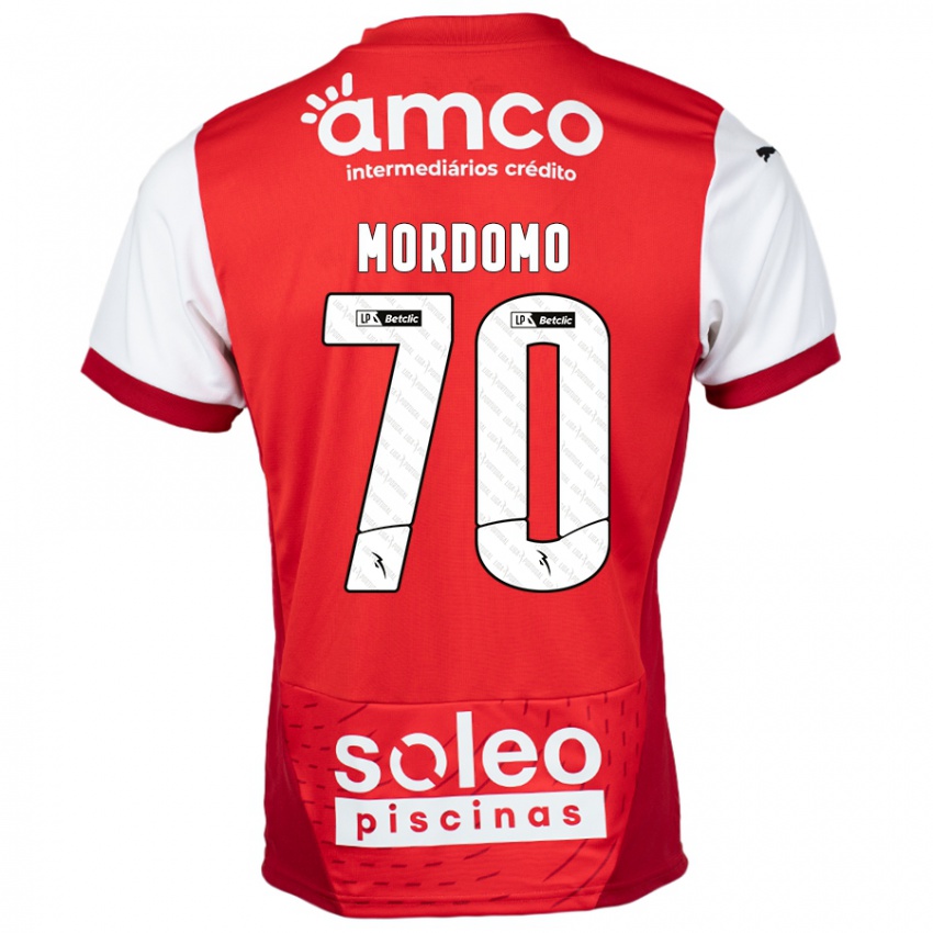 Børn Mordomo #70 Rød Hvid Hjemmebane Spillertrøjer 2024/25 Trøje T-Shirt