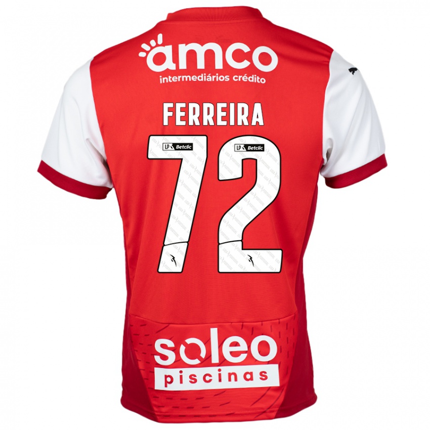 Børn André Ferreira #72 Rød Hvid Hjemmebane Spillertrøjer 2024/25 Trøje T-Shirt