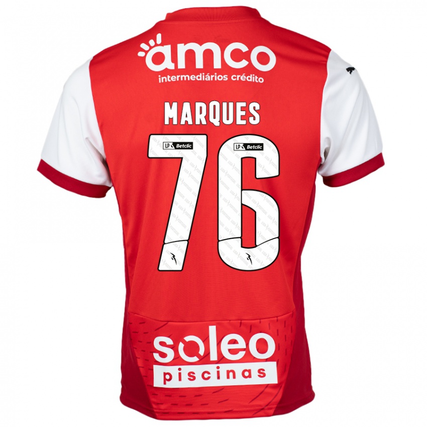 Børn Tomás Marques #76 Rød Hvid Hjemmebane Spillertrøjer 2024/25 Trøje T-Shirt