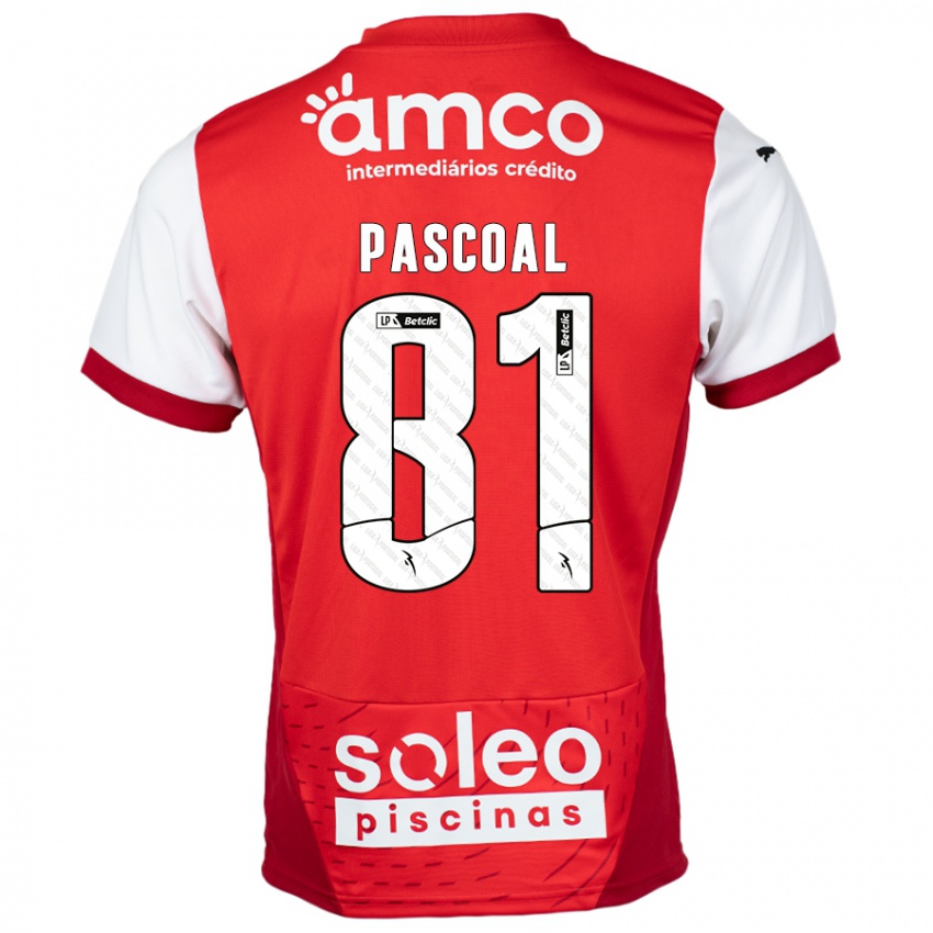 Børn Fodé Pascoal #81 Rød Hvid Hjemmebane Spillertrøjer 2024/25 Trøje T-Shirt