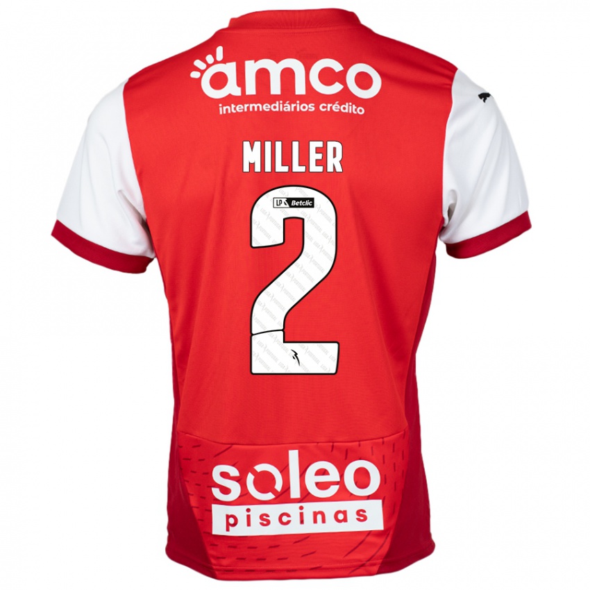 Børn Maria Miller #2 Rød Hvid Hjemmebane Spillertrøjer 2024/25 Trøje T-Shirt