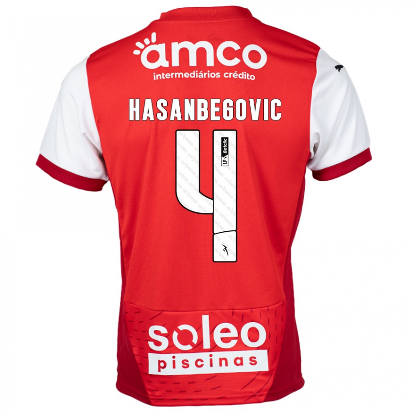 Børn Melisa Hasanbegović #4 Rød Hvid Hjemmebane Spillertrøjer 2024/25 Trøje T-Shirt