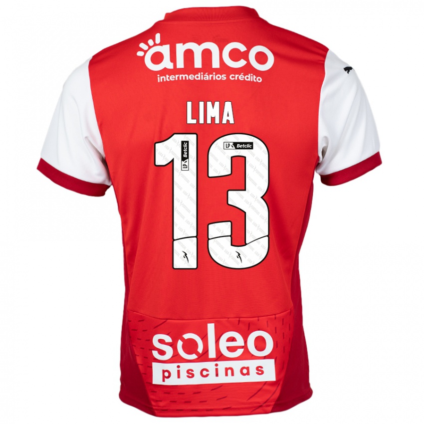 Børn Aline Lima #13 Rød Hvid Hjemmebane Spillertrøjer 2024/25 Trøje T-Shirt