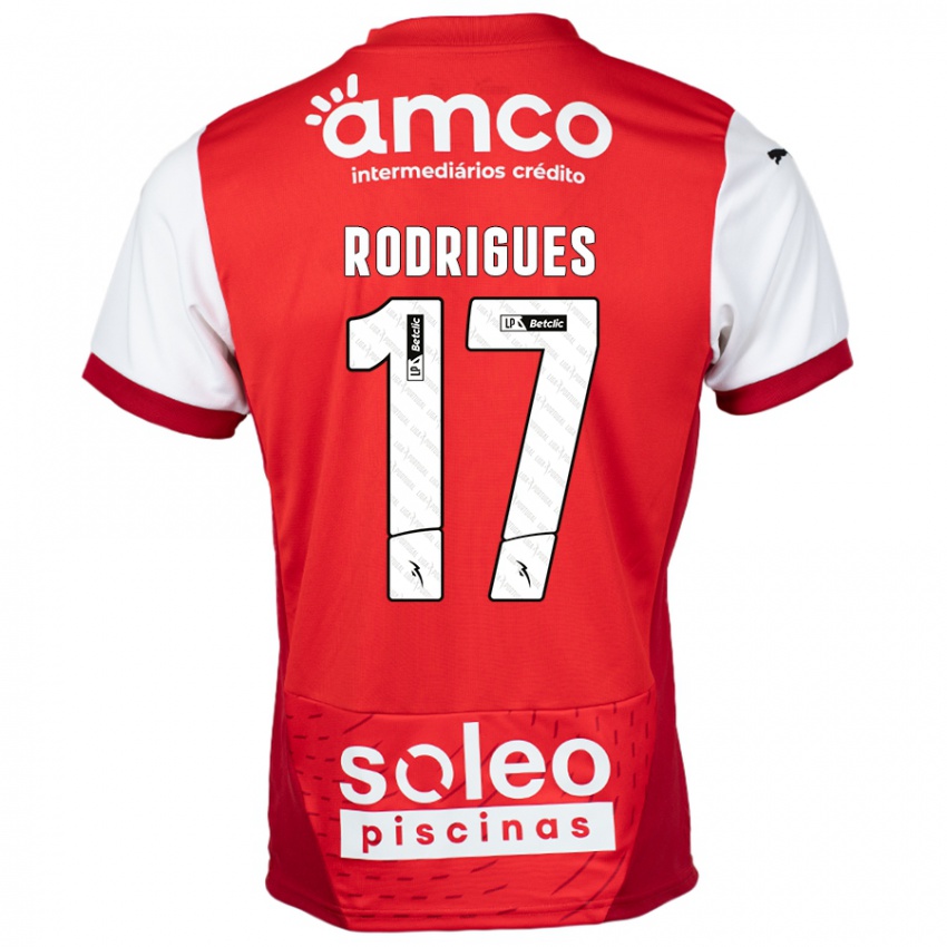 Børn Tânia Rodrigues #17 Rød Hvid Hjemmebane Spillertrøjer 2024/25 Trøje T-Shirt