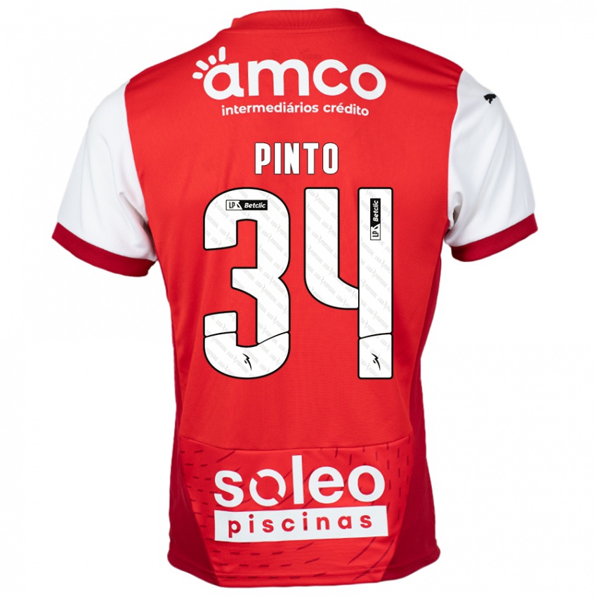 Børn Ana Pinto #34 Rød Hvid Hjemmebane Spillertrøjer 2024/25 Trøje T-Shirt