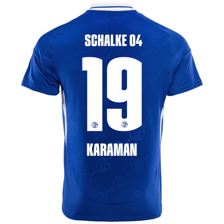 Børn Kenan Karaman #19 Kongeblå Hjemmebane Spillertrøjer 2024/25 Trøje T-Shirt