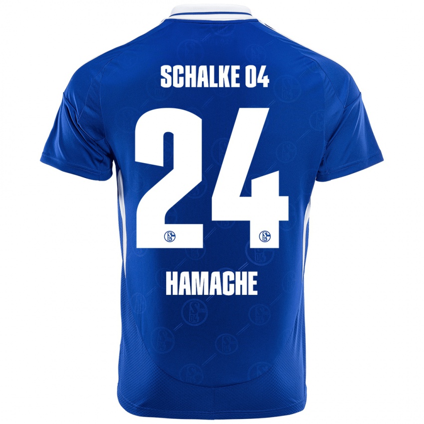 Børn Ilyes Hamache #24 Kongeblå Hjemmebane Spillertrøjer 2024/25 Trøje T-Shirt