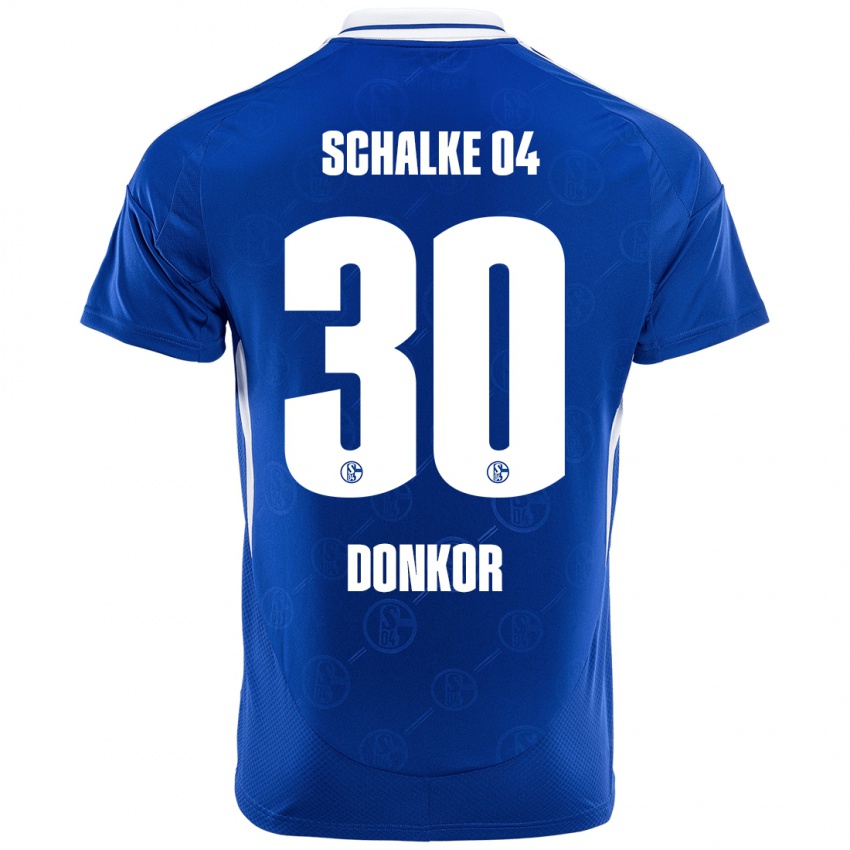 Børn Anton Donkor #30 Kongeblå Hjemmebane Spillertrøjer 2024/25 Trøje T-Shirt