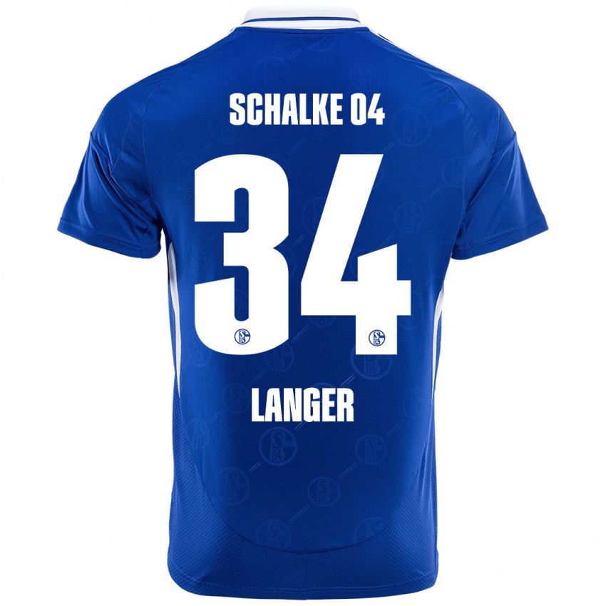 Børn Michael Langer #34 Kongeblå Hjemmebane Spillertrøjer 2024/25 Trøje T-Shirt