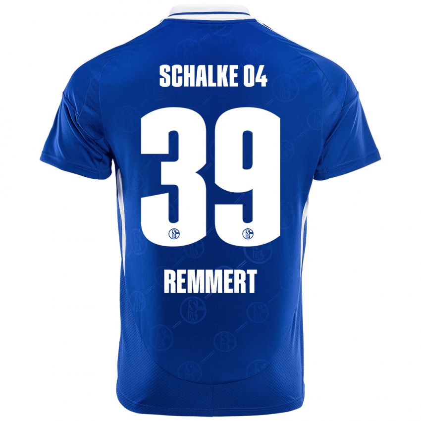 Børn Peter Remmert #39 Kongeblå Hjemmebane Spillertrøjer 2024/25 Trøje T-Shirt