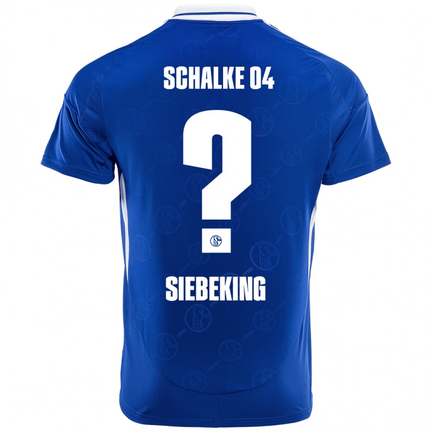 Børn Johannes Siebeking #0 Kongeblå Hjemmebane Spillertrøjer 2024/25 Trøje T-Shirt