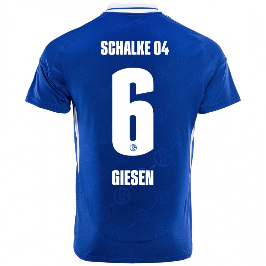 Børn Tim Giesen #6 Kongeblå Hjemmebane Spillertrøjer 2024/25 Trøje T-Shirt