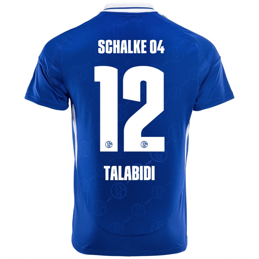 Børn Malik Talabidi #12 Kongeblå Hjemmebane Spillertrøjer 2024/25 Trøje T-Shirt