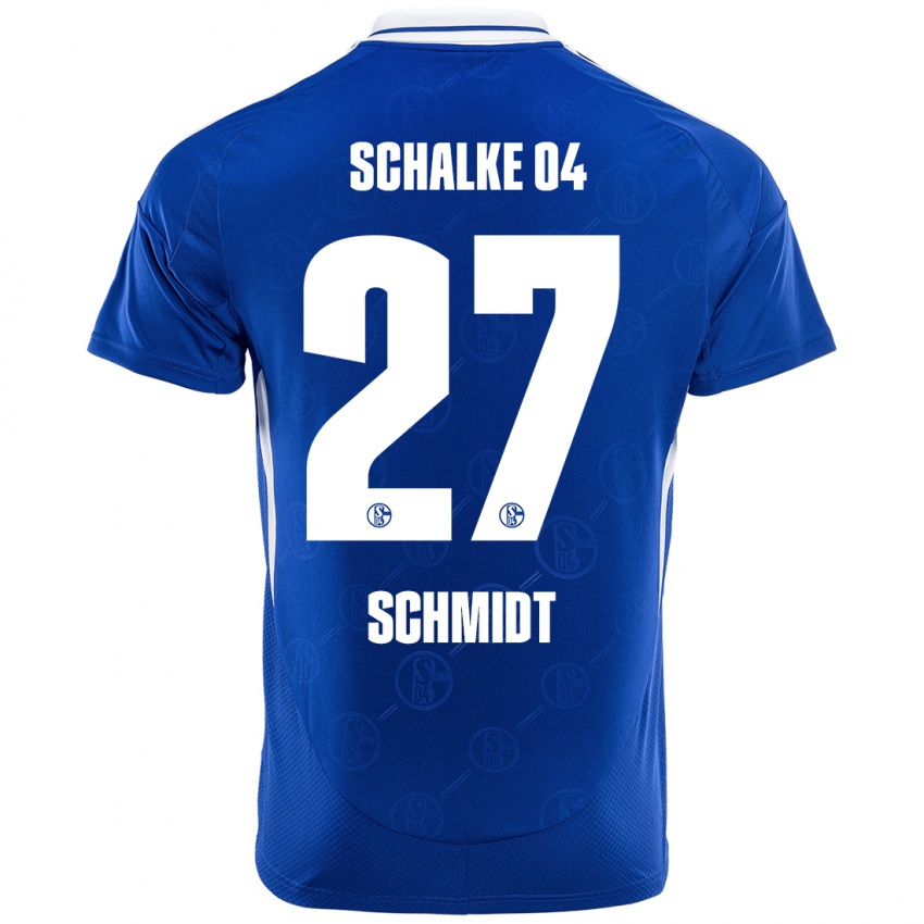 Børn Tim Schmidt #27 Kongeblå Hjemmebane Spillertrøjer 2024/25 Trøje T-Shirt