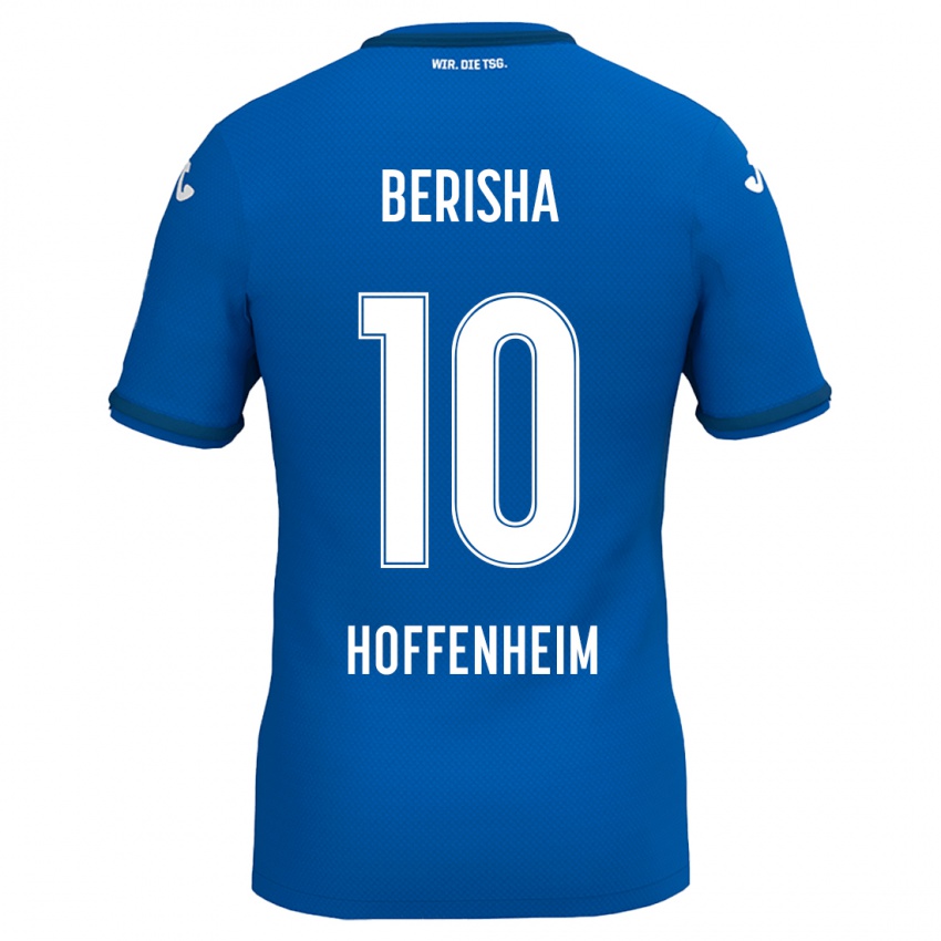 Børn Mergim Berisha #10 Kongeblå Hjemmebane Spillertrøjer 2024/25 Trøje T-Shirt