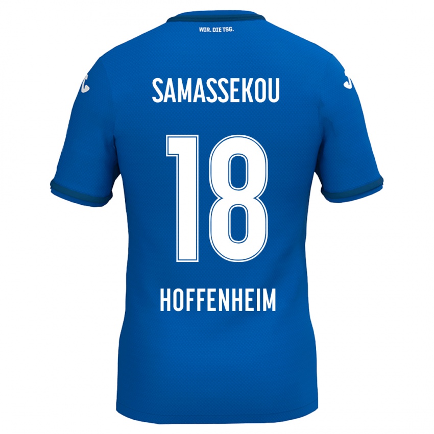 Børn Diadié Samassékou #18 Kongeblå Hjemmebane Spillertrøjer 2024/25 Trøje T-Shirt