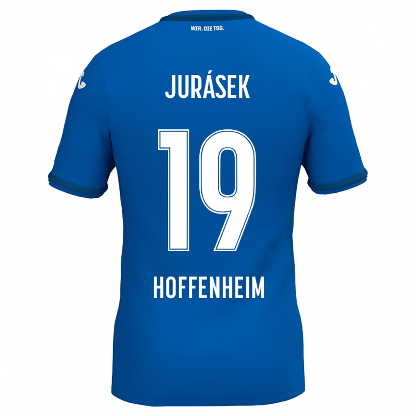 Børn David Jurásek #19 Kongeblå Hjemmebane Spillertrøjer 2024/25 Trøje T-Shirt