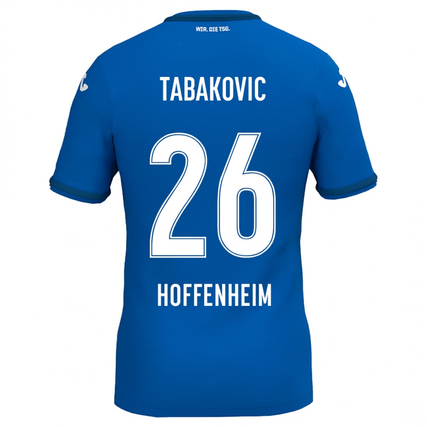 Børn Haris Tabakovic #26 Kongeblå Hjemmebane Spillertrøjer 2024/25 Trøje T-Shirt