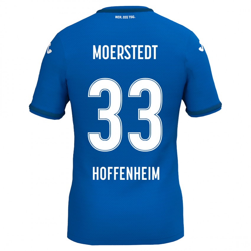 Børn Max Moerstedt #33 Kongeblå Hjemmebane Spillertrøjer 2024/25 Trøje T-Shirt