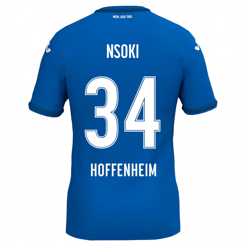 Børn Stanley Nsoki #34 Kongeblå Hjemmebane Spillertrøjer 2024/25 Trøje T-Shirt