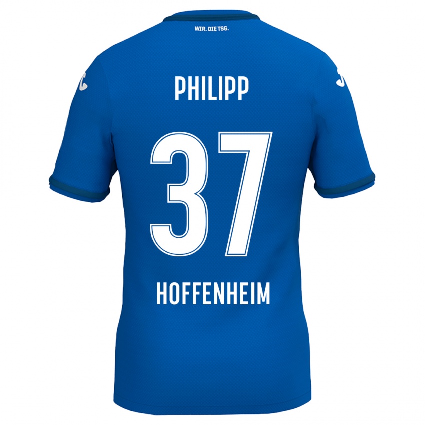 Børn Luca Philipp #37 Kongeblå Hjemmebane Spillertrøjer 2024/25 Trøje T-Shirt