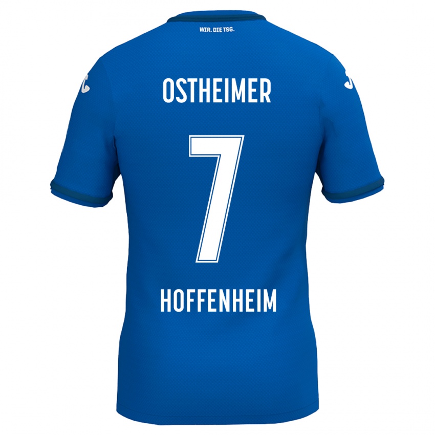 Børn Nevio Ostheimer #7 Kongeblå Hjemmebane Spillertrøjer 2024/25 Trøje T-Shirt