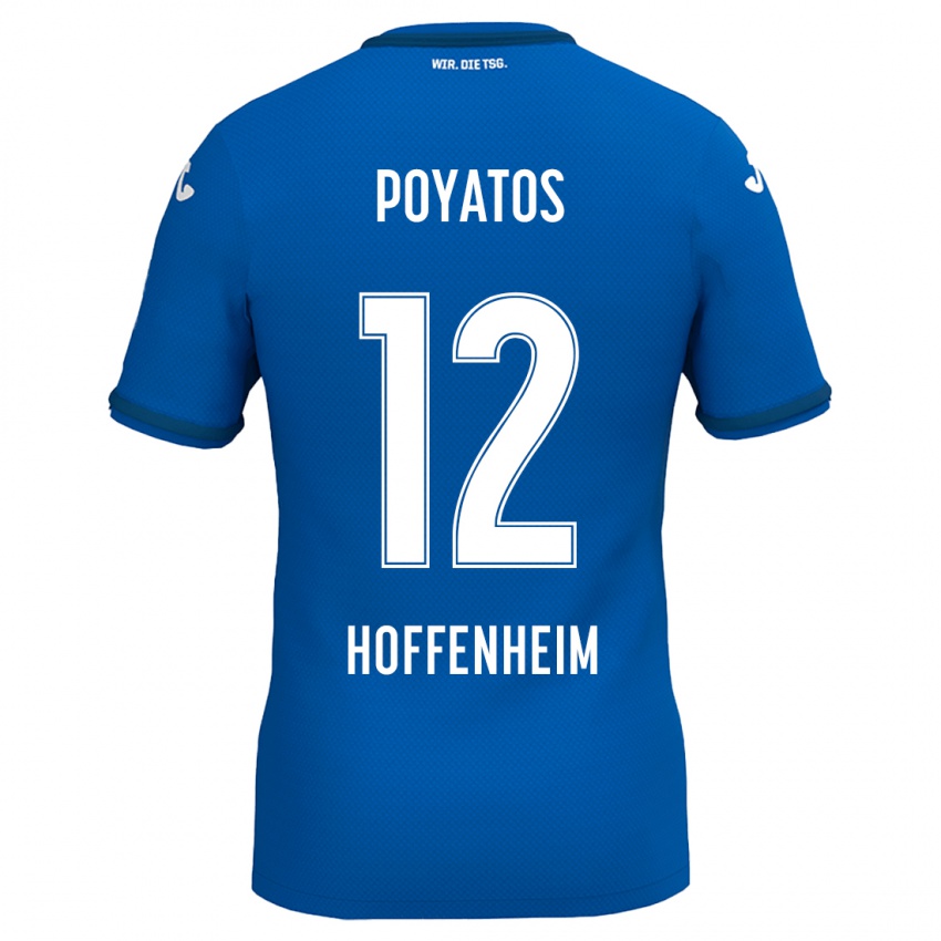 Børn Miguel Poyatos #12 Kongeblå Hjemmebane Spillertrøjer 2024/25 Trøje T-Shirt