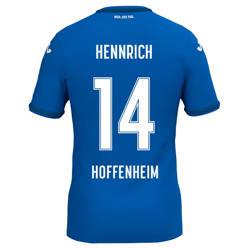 Børn Paul Hennrich #14 Kongeblå Hjemmebane Spillertrøjer 2024/25 Trøje T-Shirt