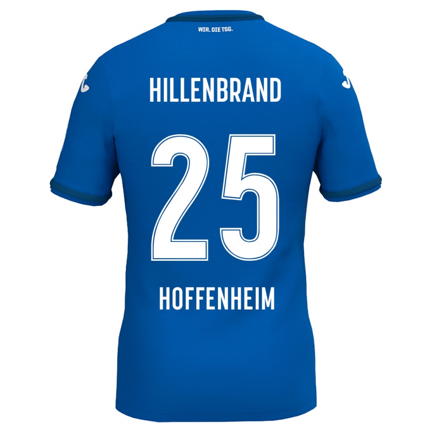 Børn Jack Hillenbrand #25 Kongeblå Hjemmebane Spillertrøjer 2024/25 Trøje T-Shirt