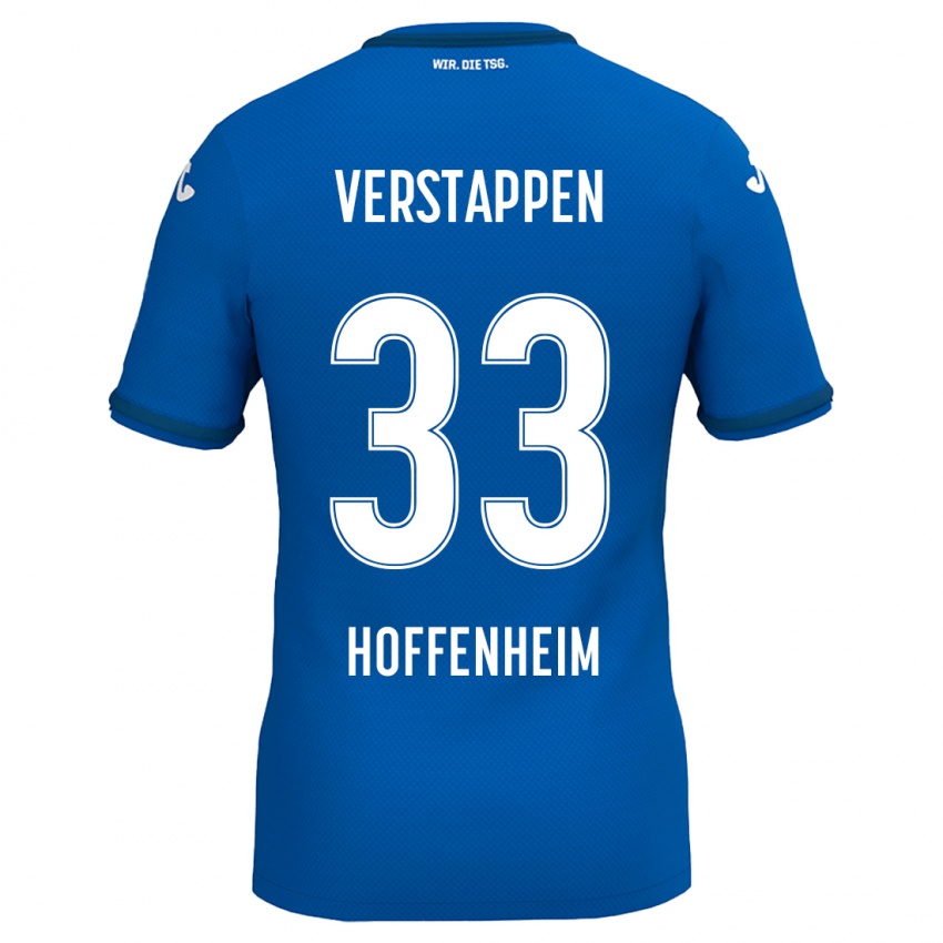 Børn Eric Verstappen #33 Kongeblå Hjemmebane Spillertrøjer 2024/25 Trøje T-Shirt