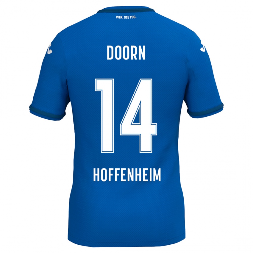 Børn Lisa Doorn #14 Kongeblå Hjemmebane Spillertrøjer 2024/25 Trøje T-Shirt