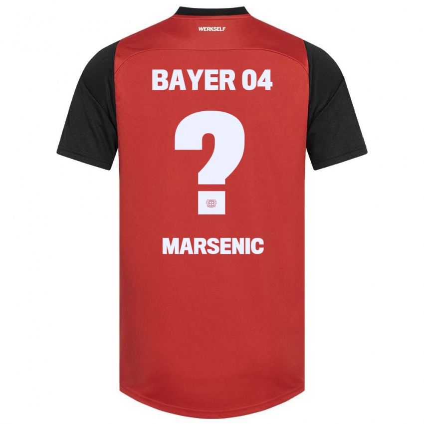 Børn Matija Marsenic #0 Rød Sort Hjemmebane Spillertrøjer 2024/25 Trøje T-Shirt