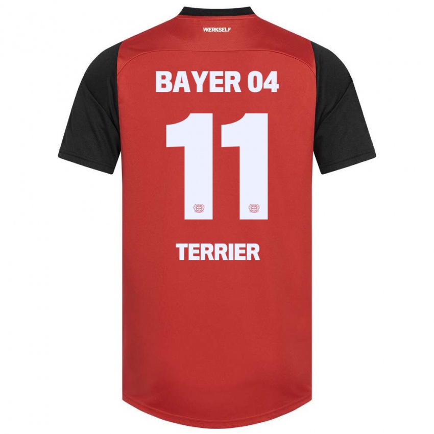 Børn Martin Terrier #11 Rød Sort Hjemmebane Spillertrøjer 2024/25 Trøje T-Shirt