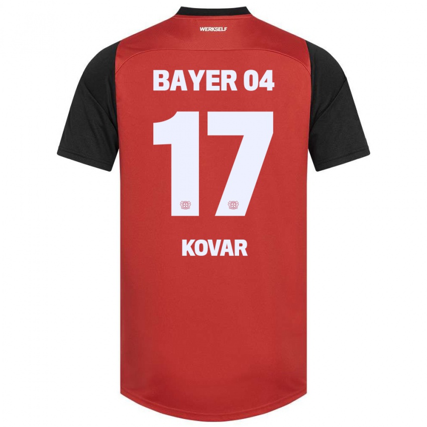 Børn Matej Kovar #17 Rød Sort Hjemmebane Spillertrøjer 2024/25 Trøje T-Shirt