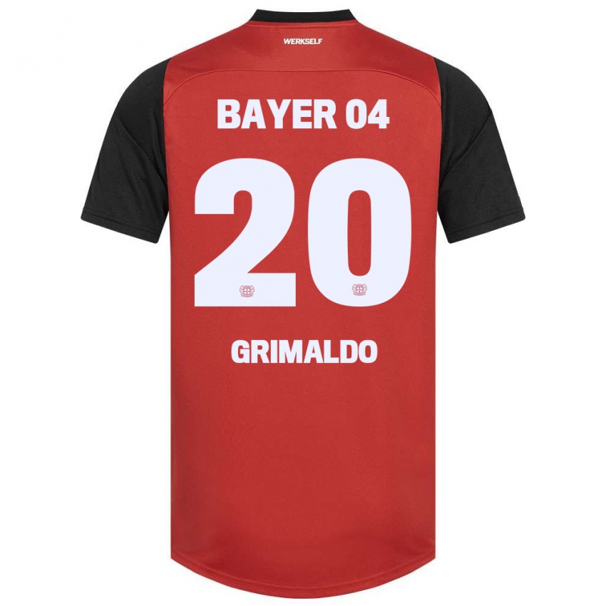 Børn Alejandro Grimaldo #20 Rød Sort Hjemmebane Spillertrøjer 2024/25 Trøje T-Shirt