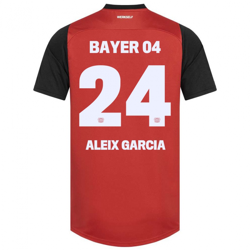 Børn Aleix García #24 Rød Sort Hjemmebane Spillertrøjer 2024/25 Trøje T-Shirt