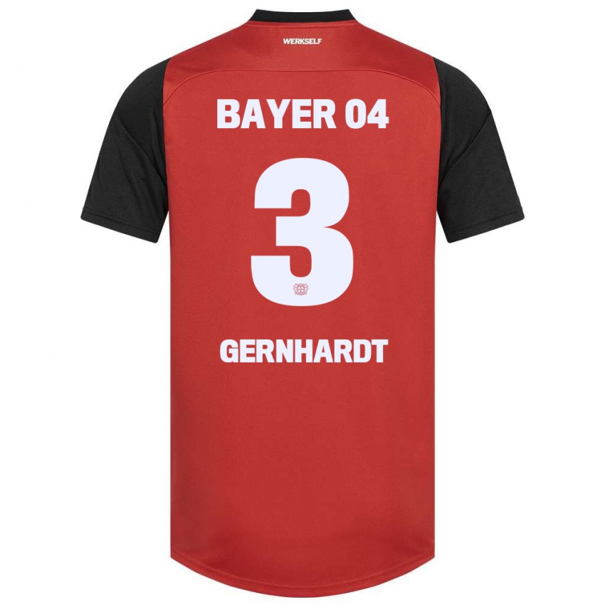 Børn Nils Gernhardt #3 Rød Sort Hjemmebane Spillertrøjer 2024/25 Trøje T-Shirt