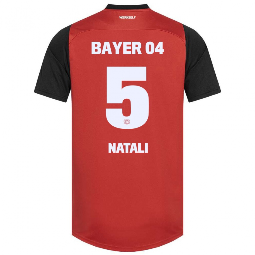 Børn Andrea Natali #5 Rød Sort Hjemmebane Spillertrøjer 2024/25 Trøje T-Shirt