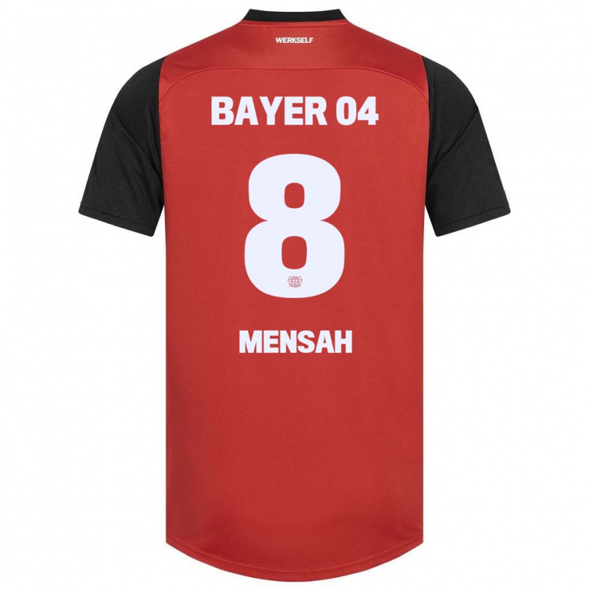 Børn Naba Mensah #8 Rød Sort Hjemmebane Spillertrøjer 2024/25 Trøje T-Shirt