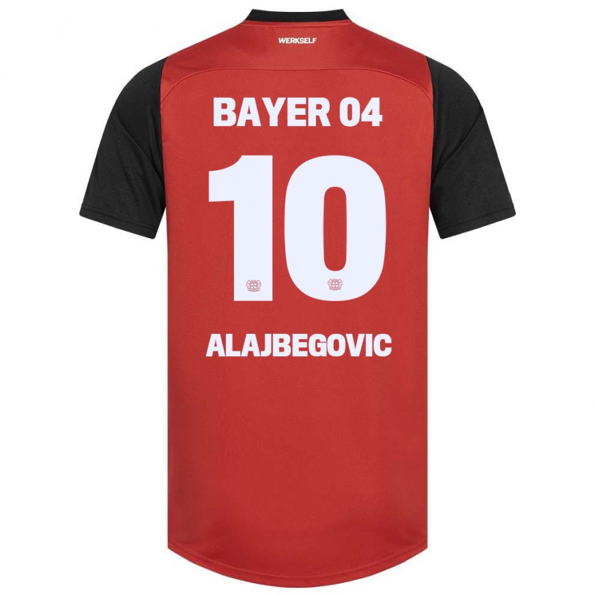 Børn Kerim Alajbegovic #10 Rød Sort Hjemmebane Spillertrøjer 2024/25 Trøje T-Shirt