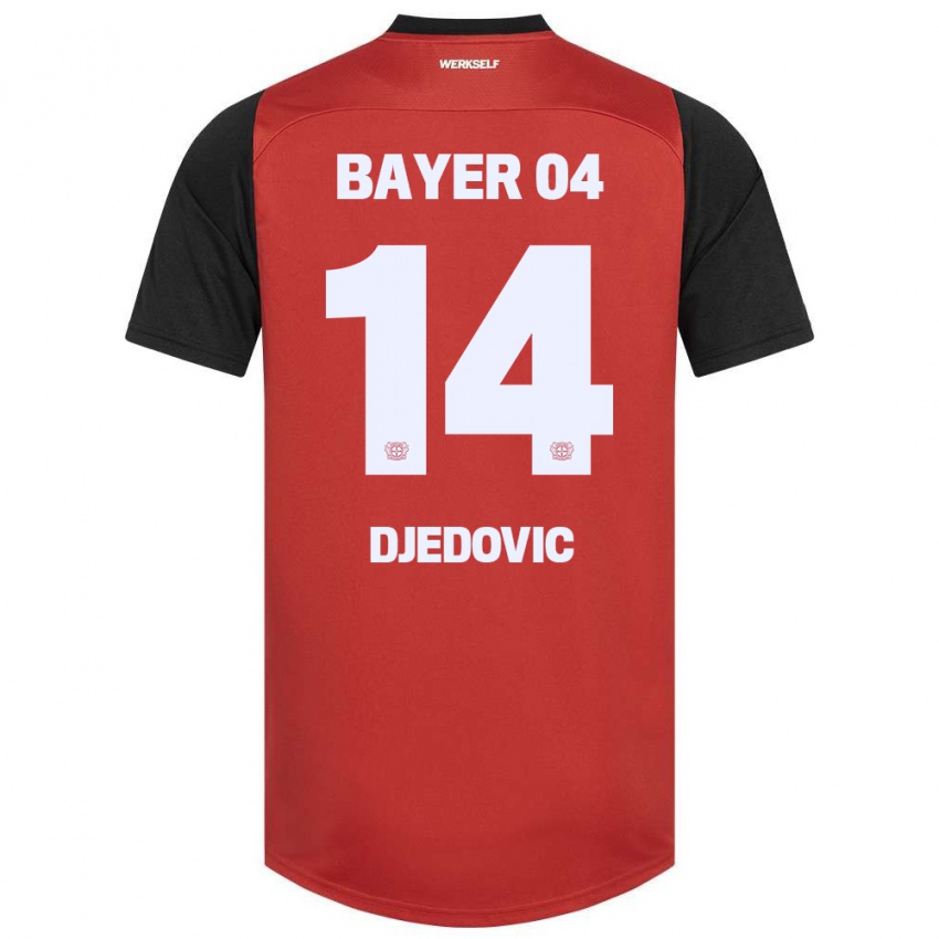 Børn Melis Djedovic #14 Rød Sort Hjemmebane Spillertrøjer 2024/25 Trøje T-Shirt