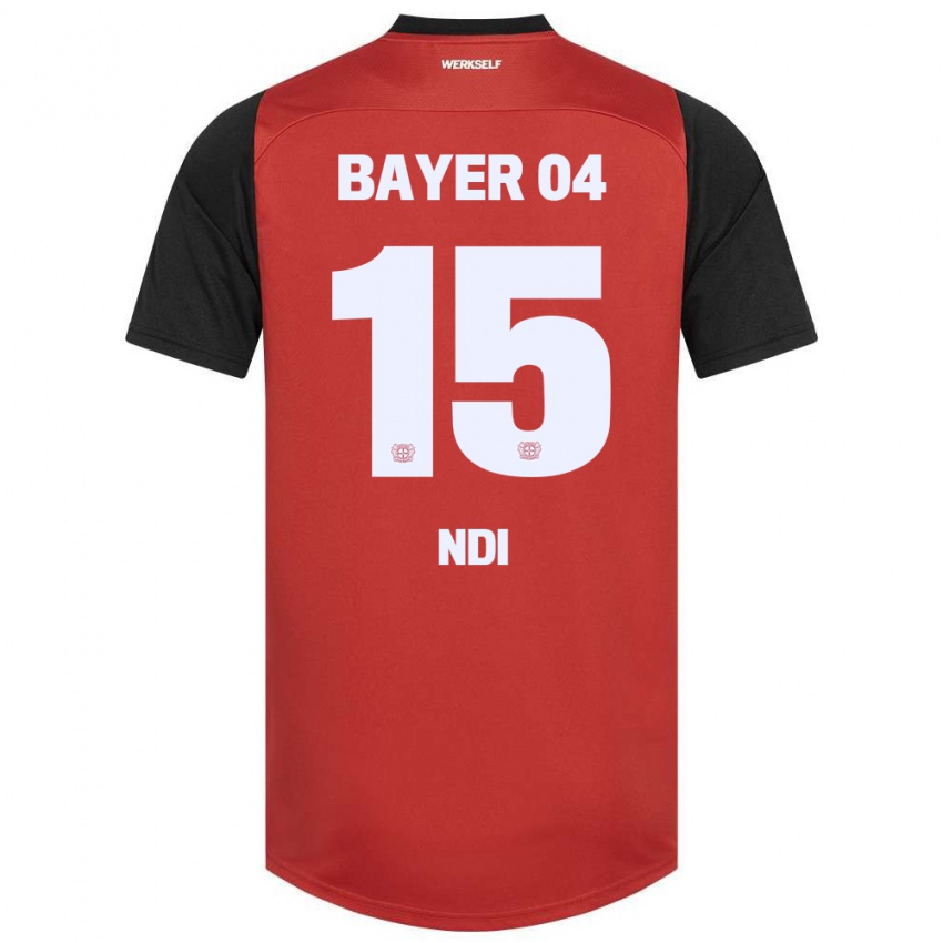 Børn Bradley Ndi #15 Rød Sort Hjemmebane Spillertrøjer 2024/25 Trøje T-Shirt