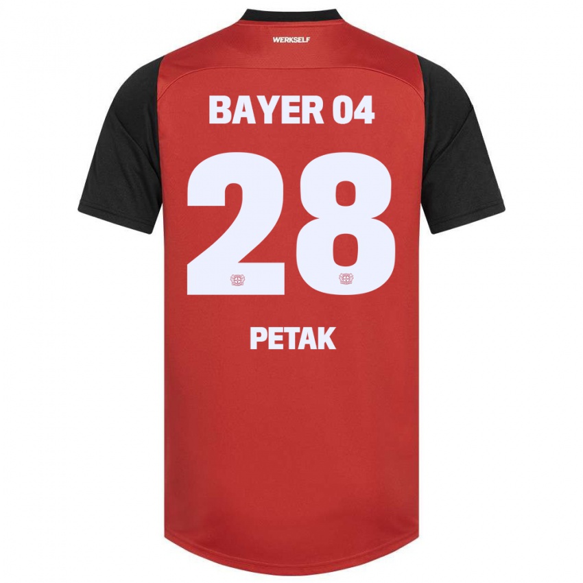 Børn Raoul Petak #28 Rød Sort Hjemmebane Spillertrøjer 2024/25 Trøje T-Shirt