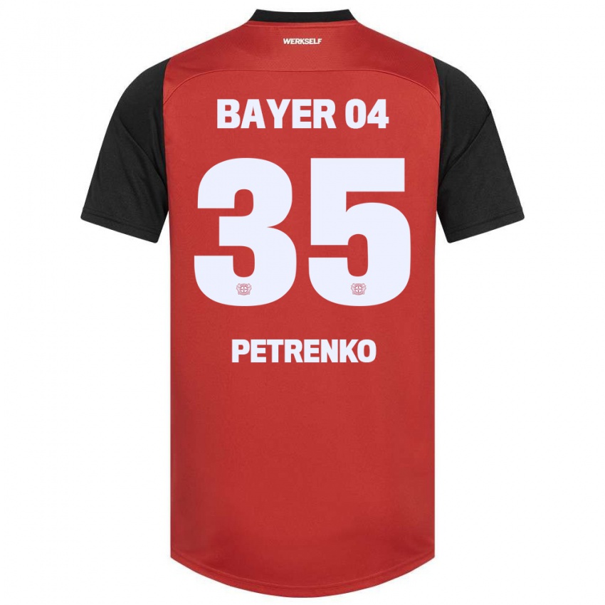 Børn Oleksandr Petrenko #35 Rød Sort Hjemmebane Spillertrøjer 2024/25 Trøje T-Shirt